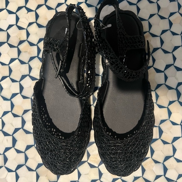 Melissa Campana Espadrille Sandal in Black sz 10 - Picture 3 of 5